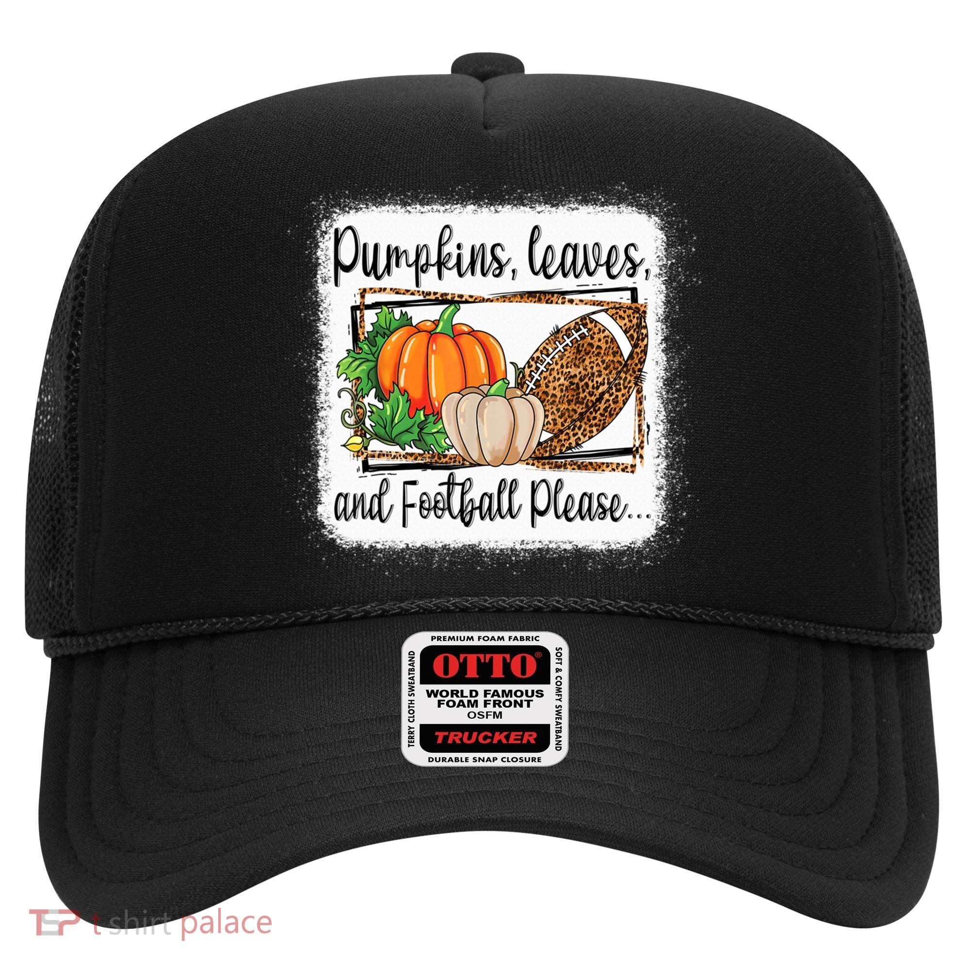 Pumpkin Leaves And Football Please Leopard Fall Vibes Gift Hat