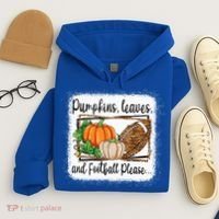 Pumpkin Leaves And Football Please Leopard Fall Vibes Gift Hoodie thumb 4