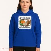 Pumpkin Leaves And Football Please Leopard Fall Vibes Gift Hoodie thumb 5