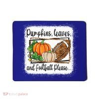 Pumpkin Leaves And Football Please Leopard Fall Vibes Gift Mousepad thumb 0