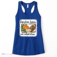 Pumpkin Leaves And Football Please Leopard Fall Vibes Gift Women's Tank Top thumb 0