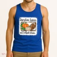 Pumpkin Leaves And Football Please Leopard Fall Vibes Gift Tank Top thumb 3