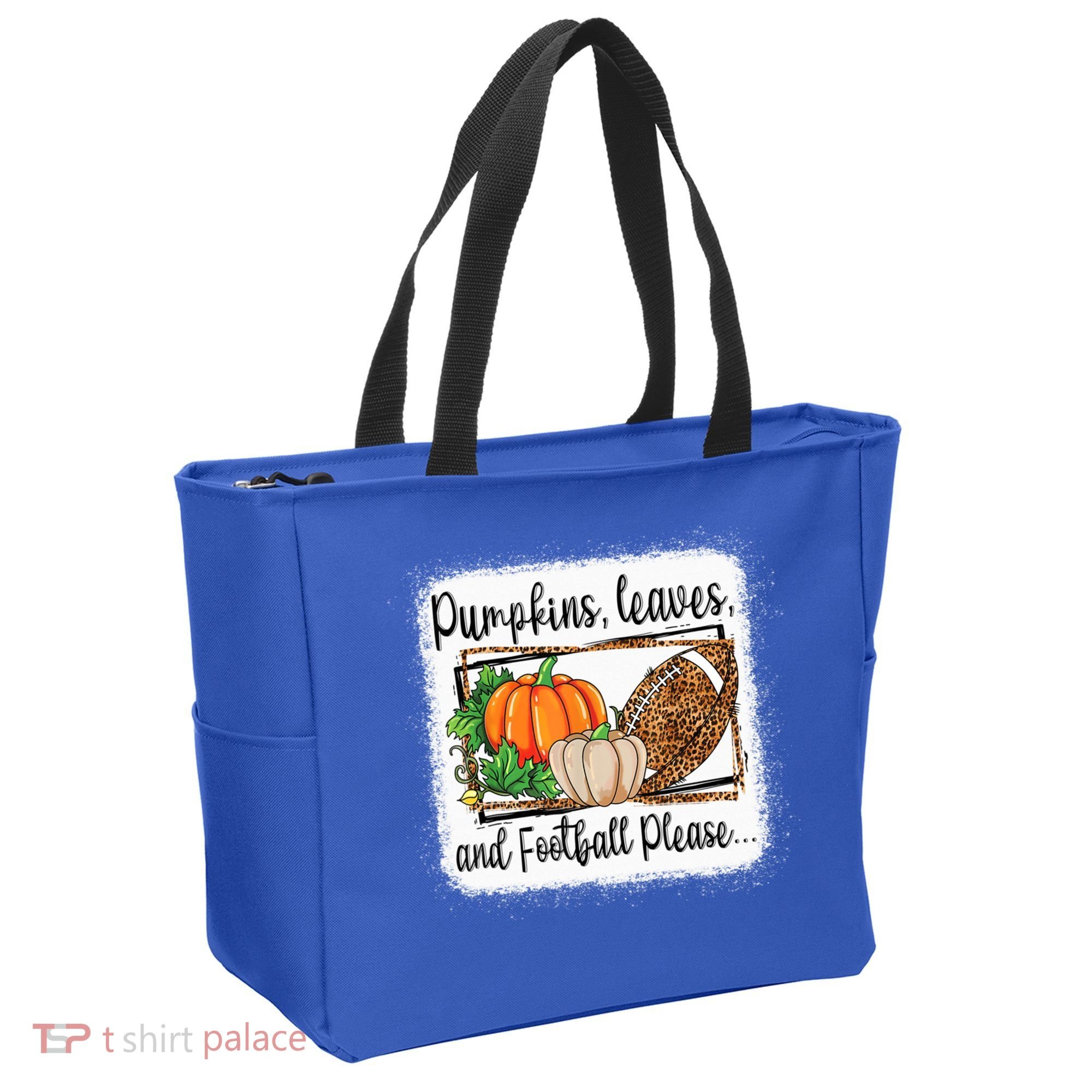 Pumpkin Leaves And Football Please Leopard Fall Vibes Gift Tote Bag