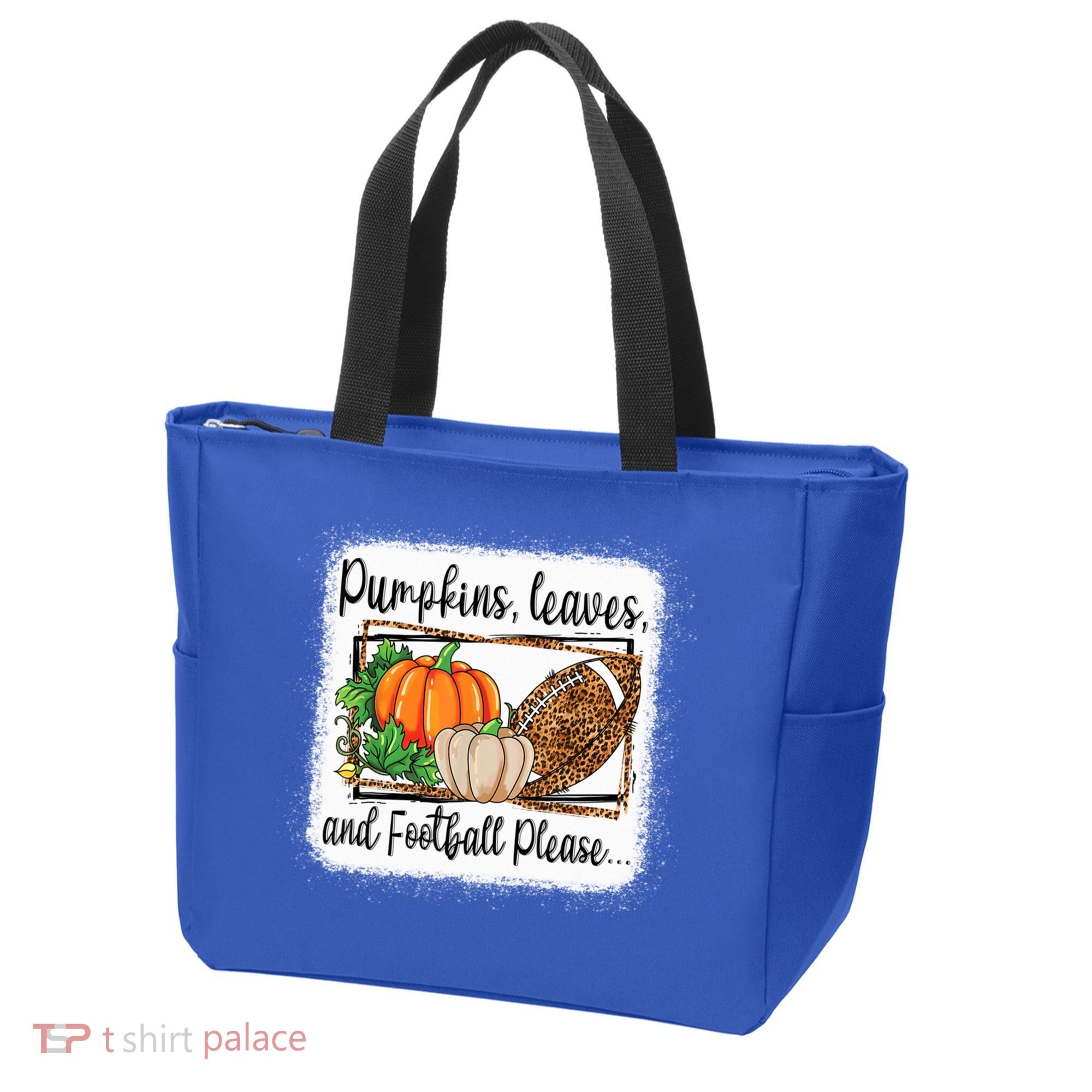 Pumpkin Leaves And Football Please Leopard Fall Vibes Gift Tote Bag