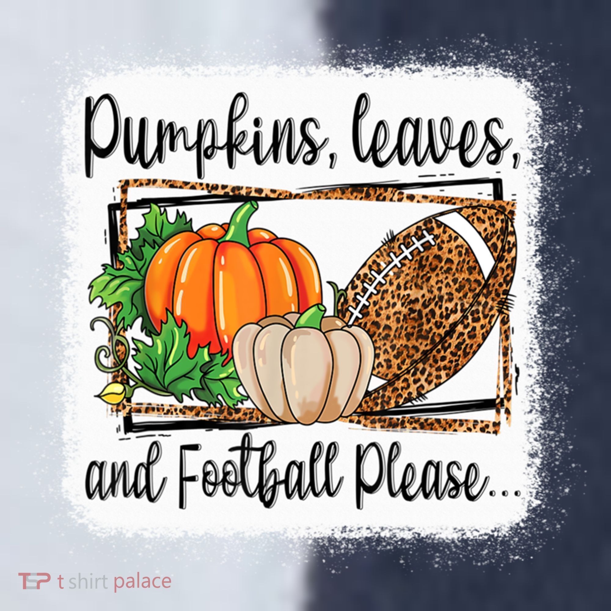 Pumpkin Leaves And Football Please Leopard Fall Vibes Gift Sport-Tek Competitor United Soccer Jersey
