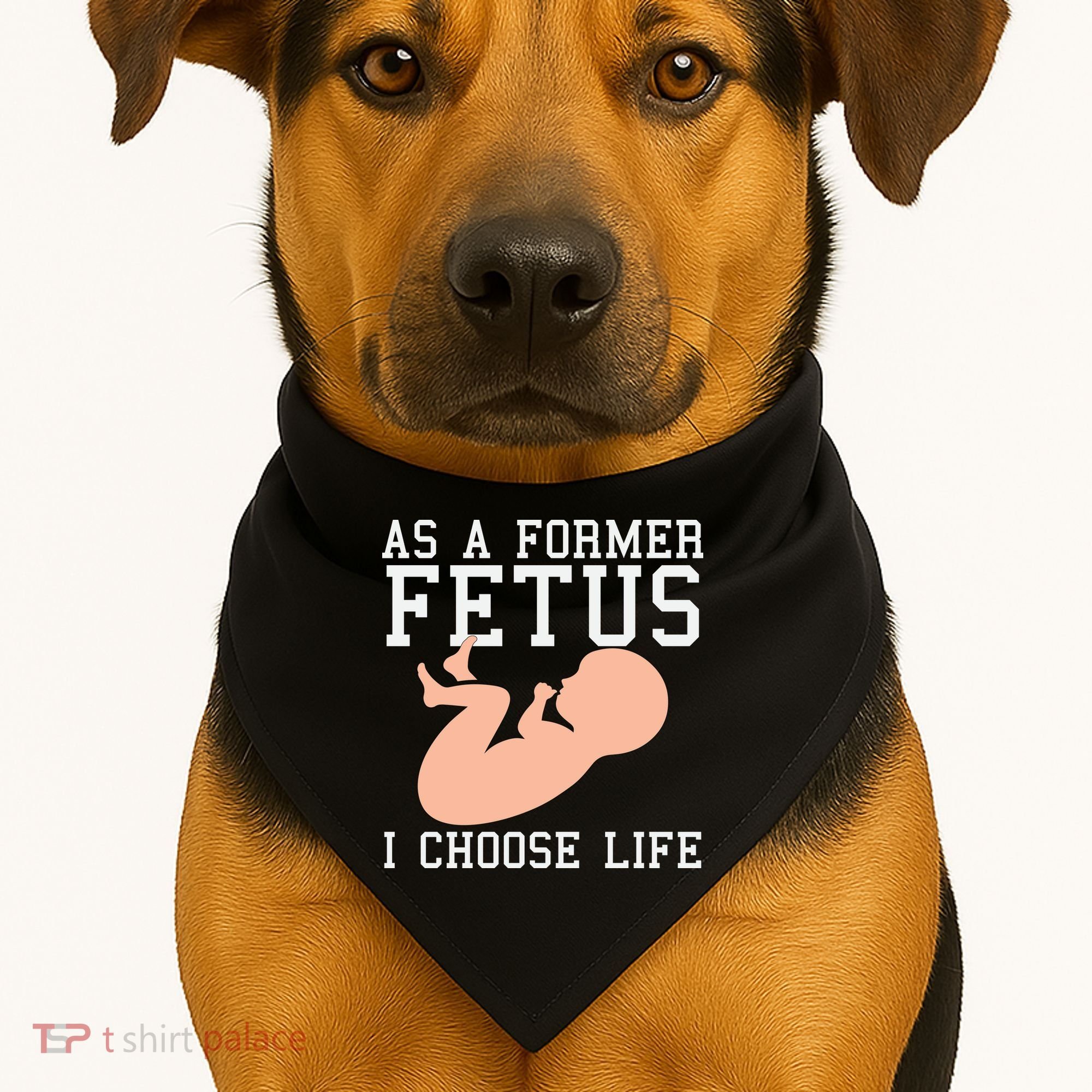 Pro Life Anti Abortion Christian USA-Made Doggie Bandana