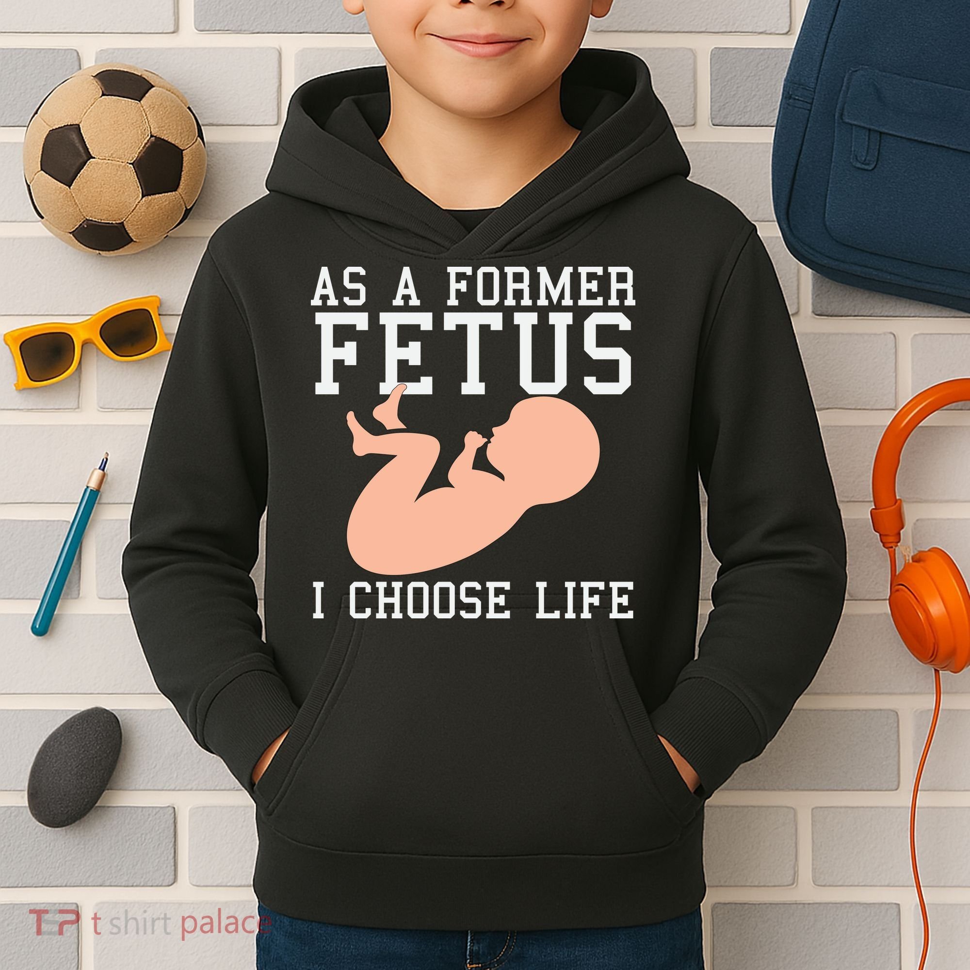 Pro Life Anti Abortion Christian Kids Hoodie
