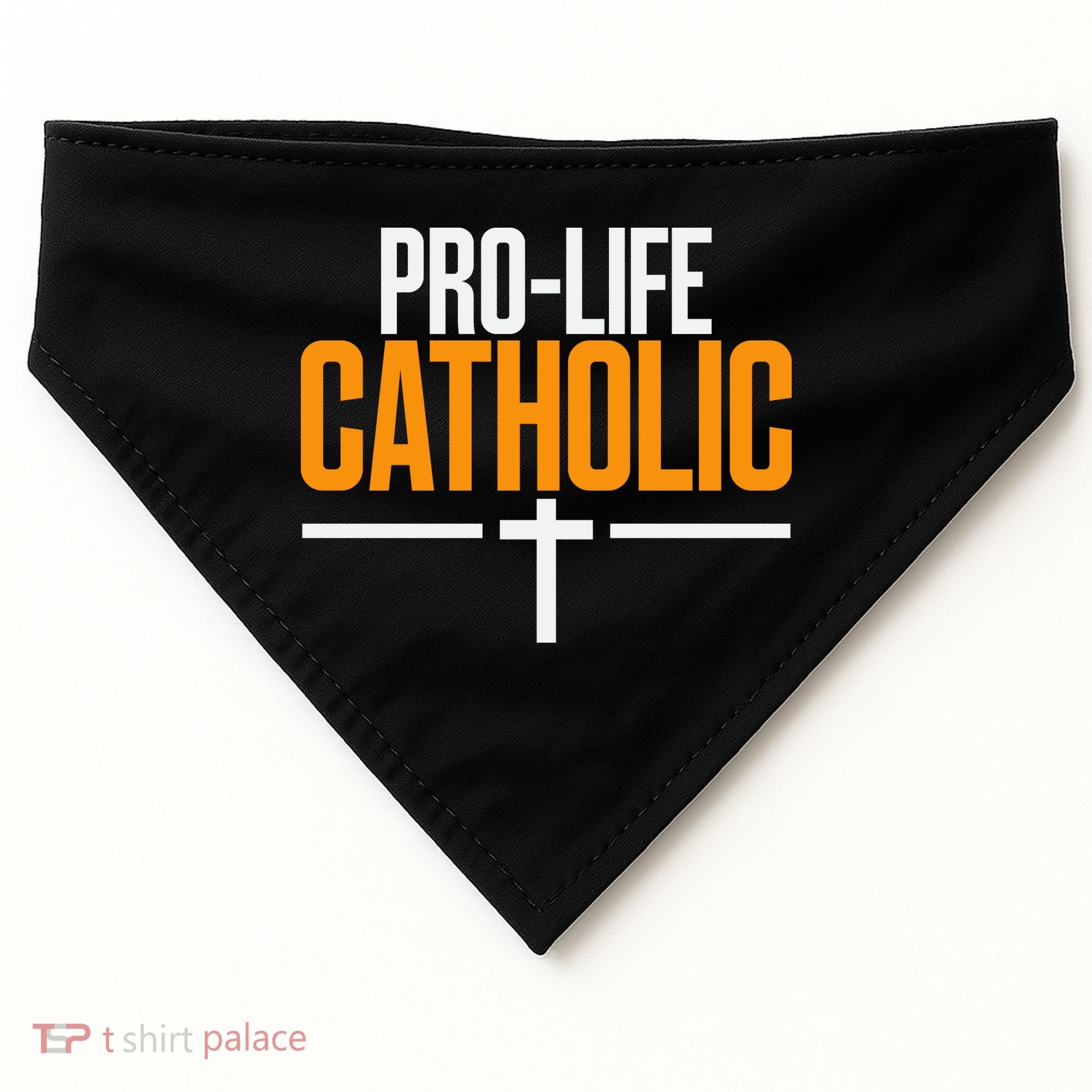 Pro Life Anti Abortion Catholic USA-Made Doggie Bandana