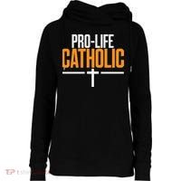 Pro Life Anti Abortion Catholic Womens Funnel Neck Pullover Hood thumb 0