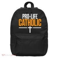 Pro Life Anti Abortion Catholic 16 in Basic Backpack thumb 0