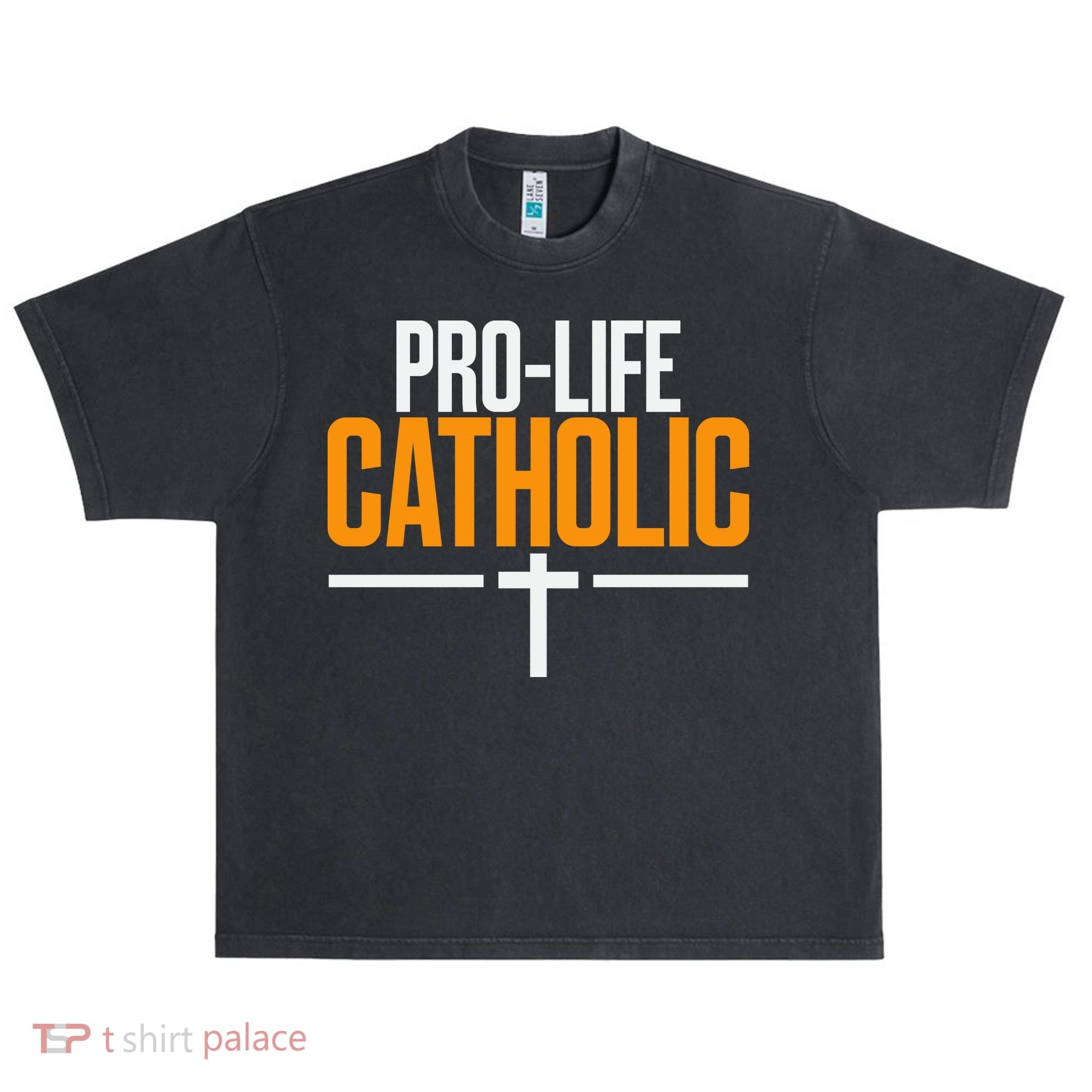 Pro Life Anti Abortion Catholic Urban Oversized Heavyweight T-Shirt