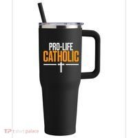 Pro Life Anti Abortion Catholic 40oz Vacuum Insulated Stainless Steel Travel Tumbler thumb 0