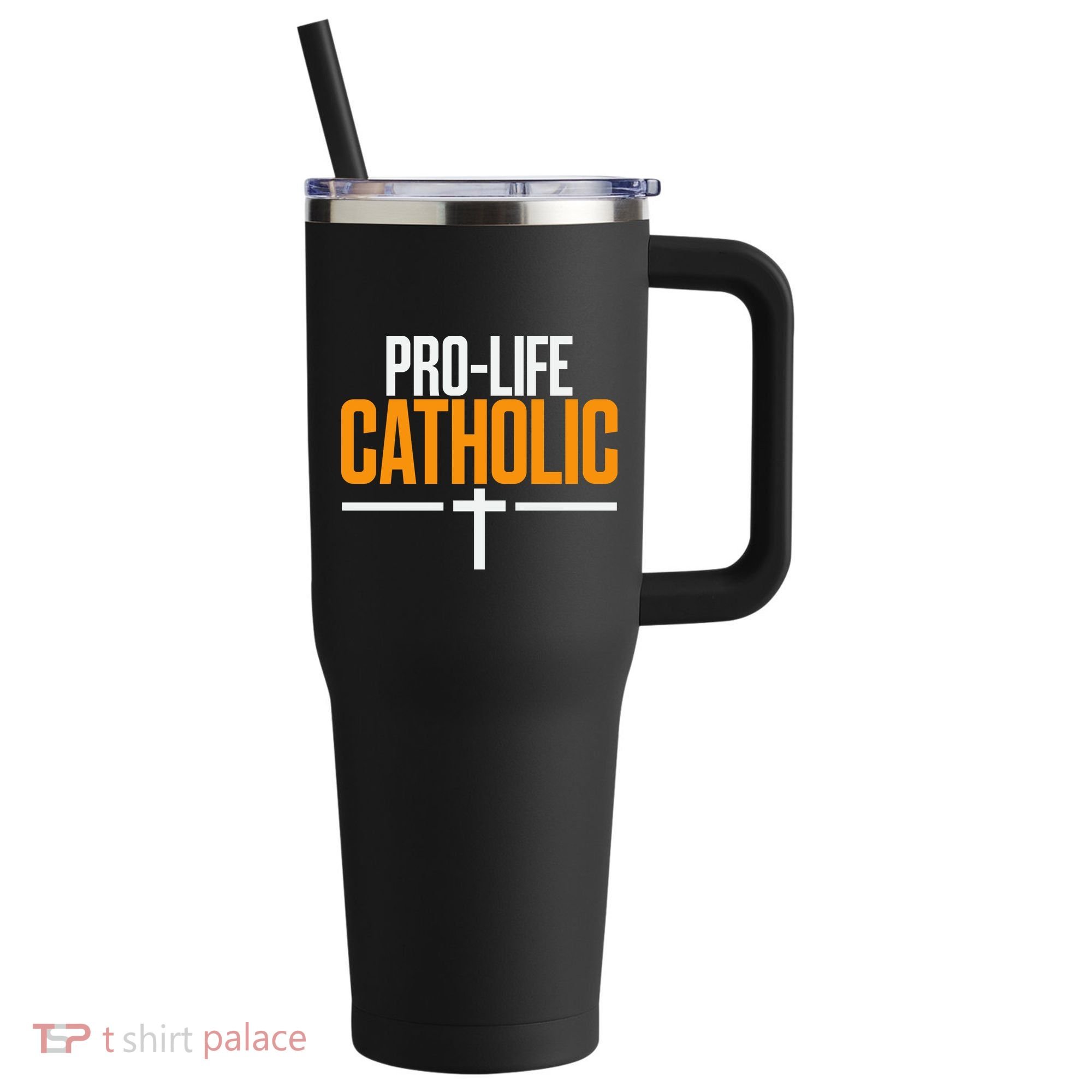 Pro Life Anti Abortion Catholic 40oz Vacuum Insulated Stainless Steel Travel Tumbler