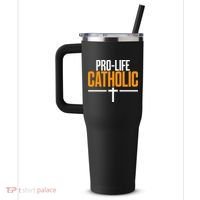 Pro Life Anti Abortion Catholic 40oz Vacuum Insulated Stainless Steel Travel Tumbler thumb 2
