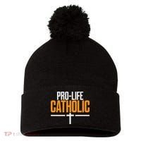 Pro Life Anti Abortion Catholic Pom Pom 12in Knit Beanie thumb 0