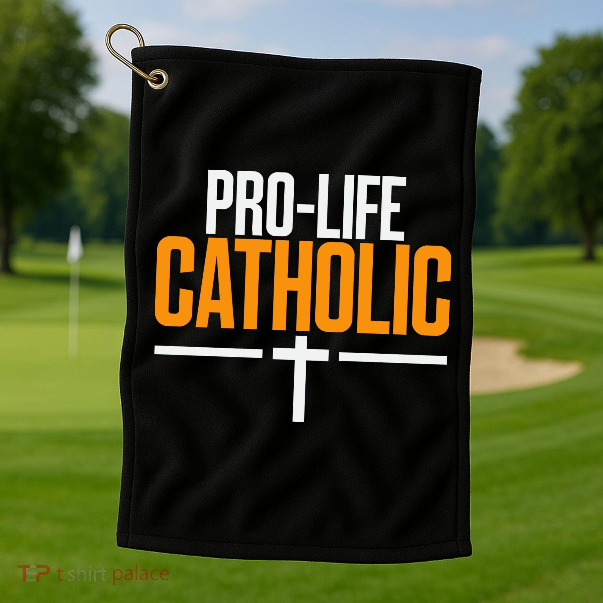 Pro Life Anti Abortion Catholic Golf Towel