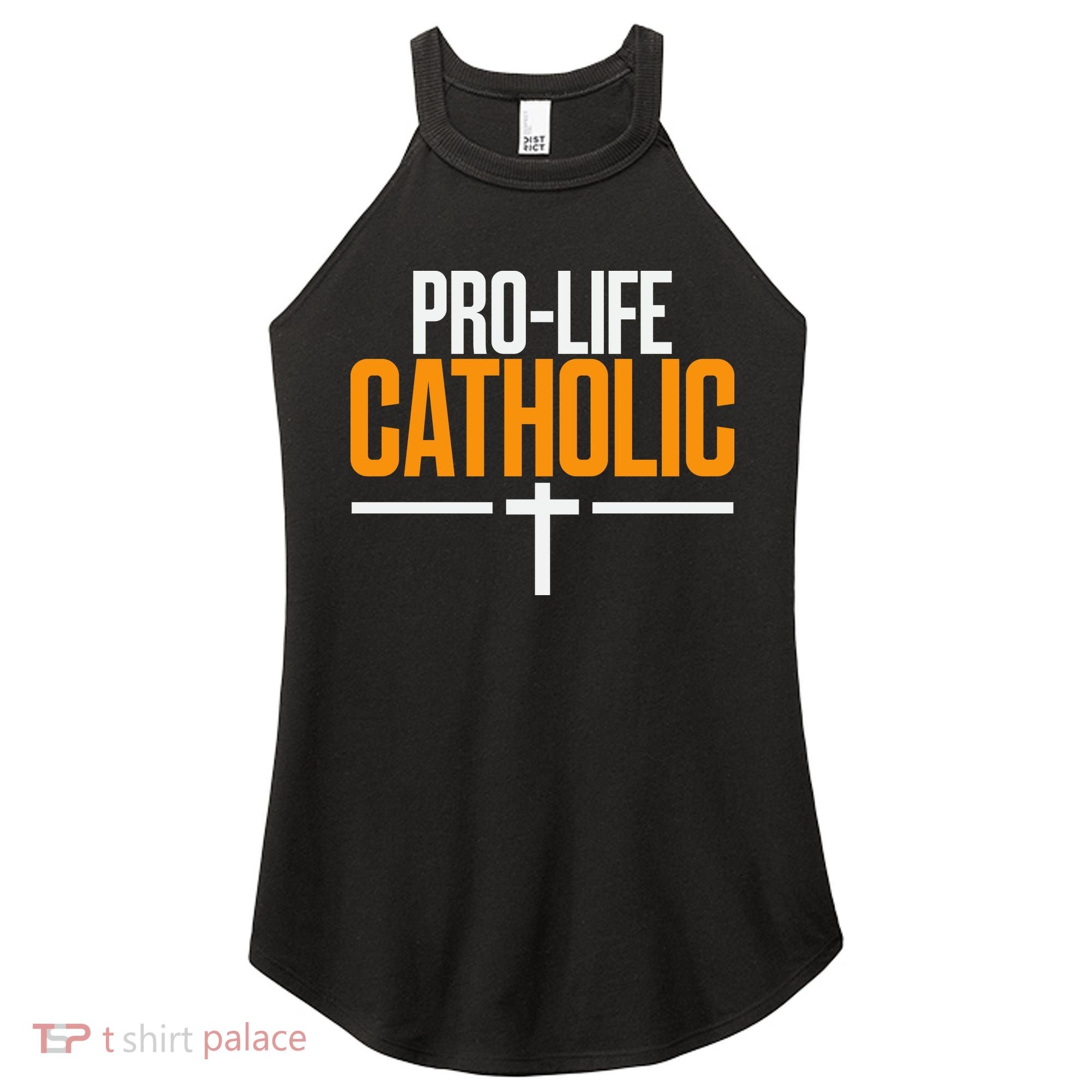 Pro Life Anti Abortion Catholic Women's Perfect Tri Rocker Tank