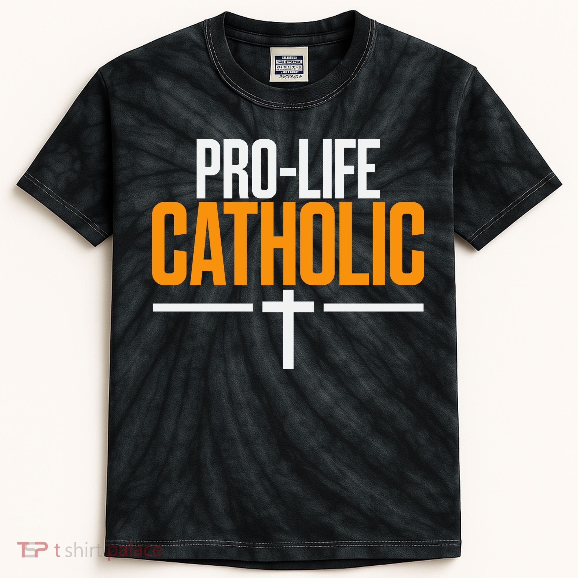Pro Life Anti Abortion Catholic Kids Tie-Dye T-Shirt