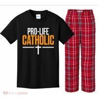 Pro Life Anti Abortion Catholic Kids Plaid Pajama Set thumb 0