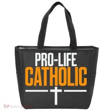 Pro Life Anti Abortion Catholic Tote Bag