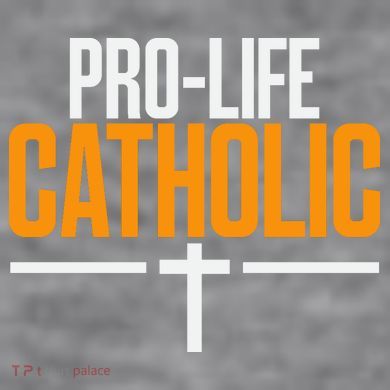 Pro Life Anti Abortion Catholic Women's Racerback Cropped Tank
