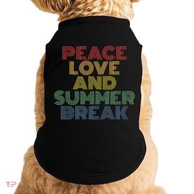 Peace Love And Summer Break Summer Lover Doggie Tank