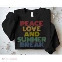 Peace Love And Summer Break Summer Lover Sweatshirt thumb 2