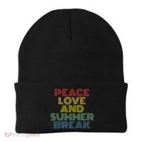 Peace Love And Summer Break Summer Lover Beanie thumb 0