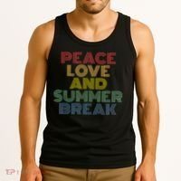 Peace Love And Summer Break Summer Lover Tank Top thumb 3