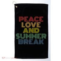Peace Love And Summer Break Summer Lover Golf Towel thumb 0
