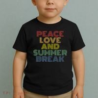 Peace Love And Summer Break Summer Lover Toddler T-Shirt thumb 2