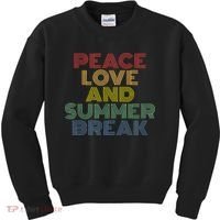 Peace Love And Summer Break Summer Lover Kids Sweatshirt thumb 0