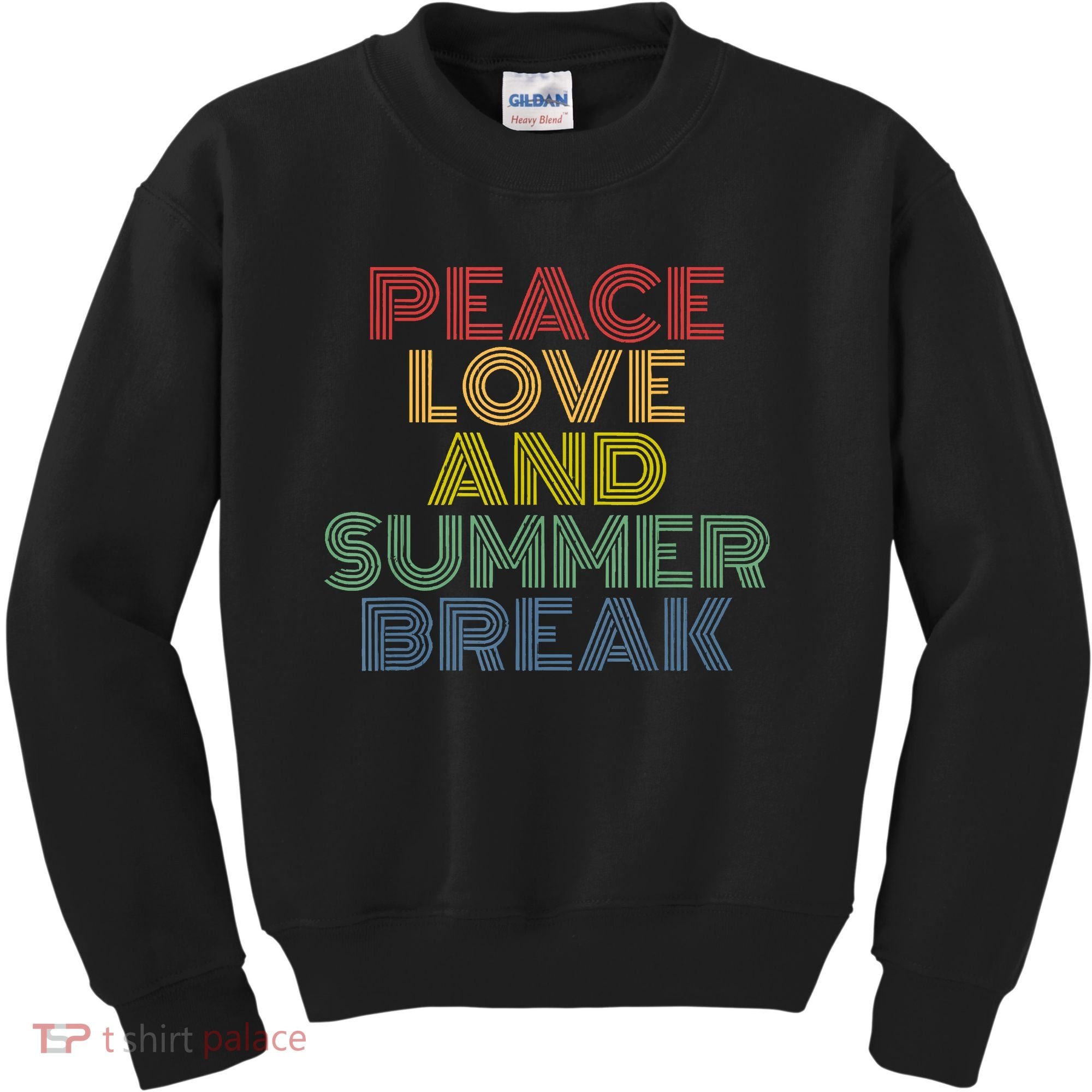 Peace Love And Summer Break Summer Lover Kids Sweatshirt
