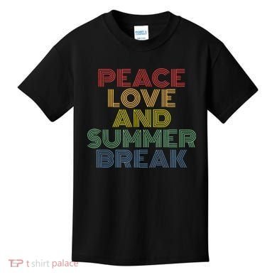 Peace Love And Summer Break Summer Lover Kids T-Shirt