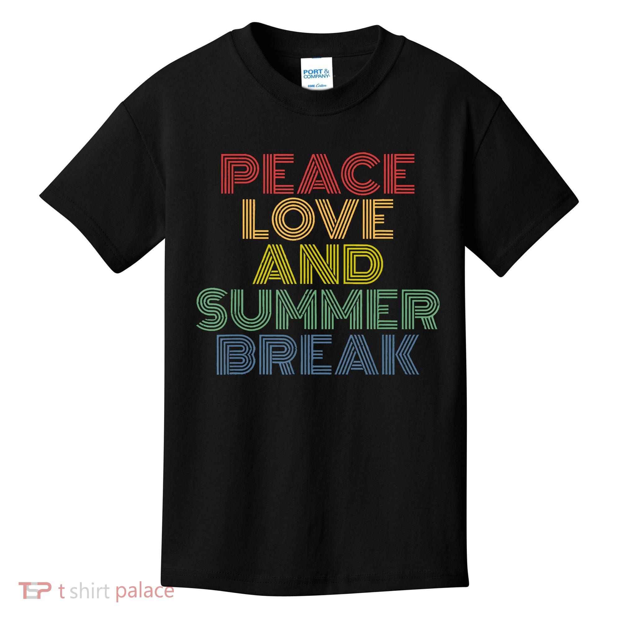 Peace Love And Summer Break Summer Lover Kids T-Shirt