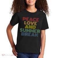Peace Love And Summer Break Summer Lover Kids T-Shirt thumb 2