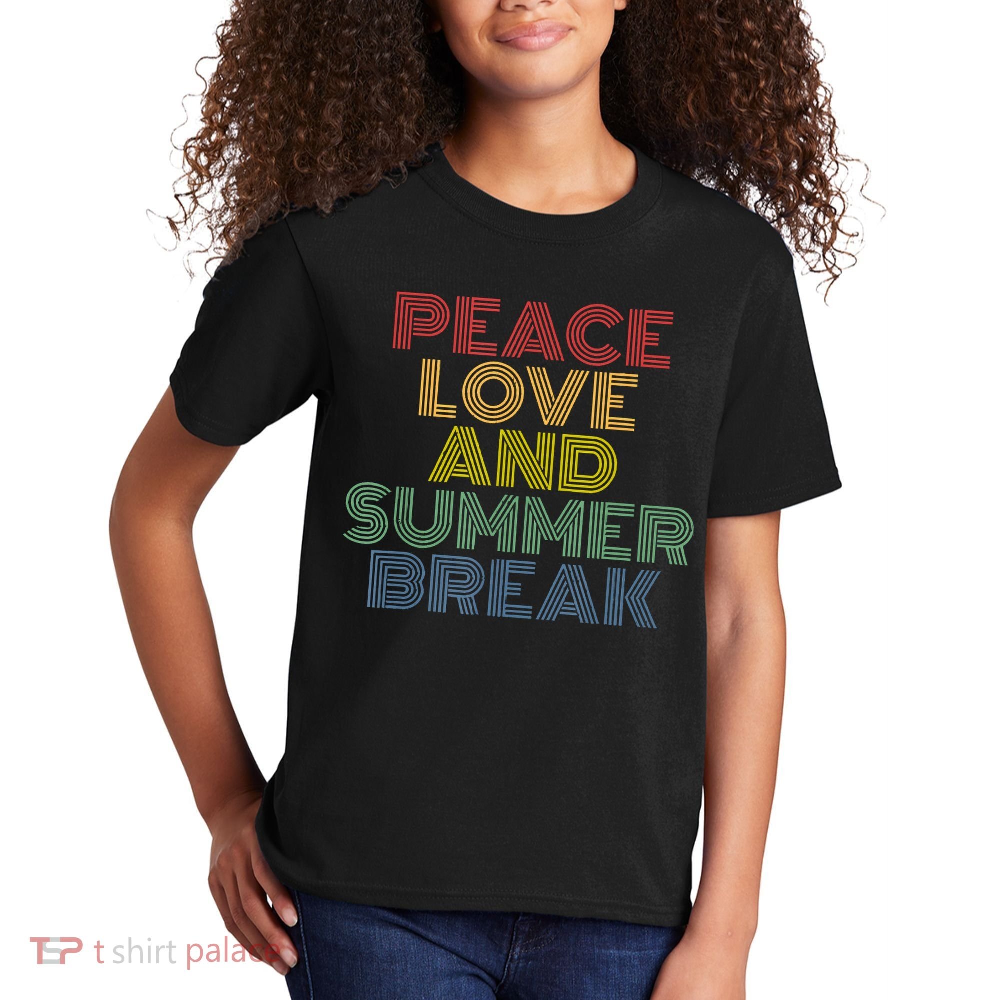 Peace Love And Summer Break Summer Lover Kids T-Shirt