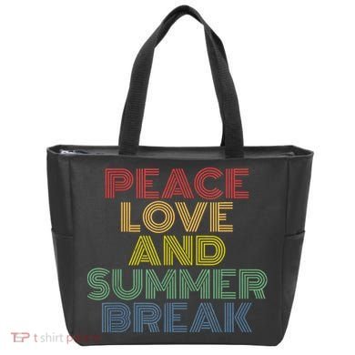 Peace Love And Summer Break Summer Lover Tote Bag