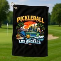 Pickleball Los Angeles Golf Towel thumb 1