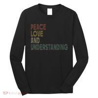 Peace Love And Understanding Inspirational Long Sleeve Shirt thumb 0