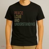 Peace Love And Understanding Inspirational T-Shirt thumb 3