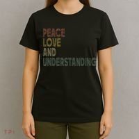 Peace Love And Understanding Inspirational T-Shirt thumb 4