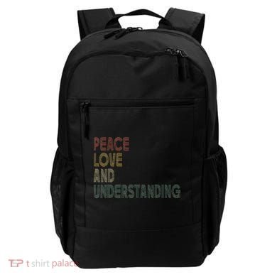 Peace Love And Understanding Inspirational Backpack