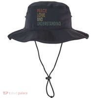 Peace Love And Understanding Inspirational Bucket Hat thumb 0