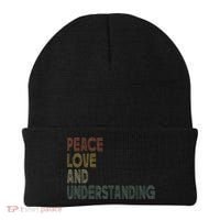 Peace Love And Understanding Inspirational Beanie thumb 0