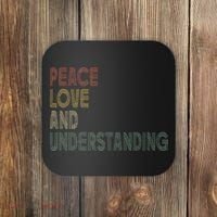 Peace Love And Understanding Inspirational Coaster thumb 0