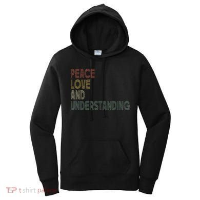 Peace Love And Understanding Inspirational Women's Hoodie