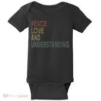 Peace Love And Understanding Inspirational Baby Bodysuit thumb 0