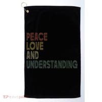 Peace Love And Understanding Inspirational Golf Towel thumb 0