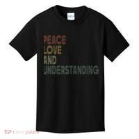 Peace Love And Understanding Inspirational Kids T-Shirt thumb 0
